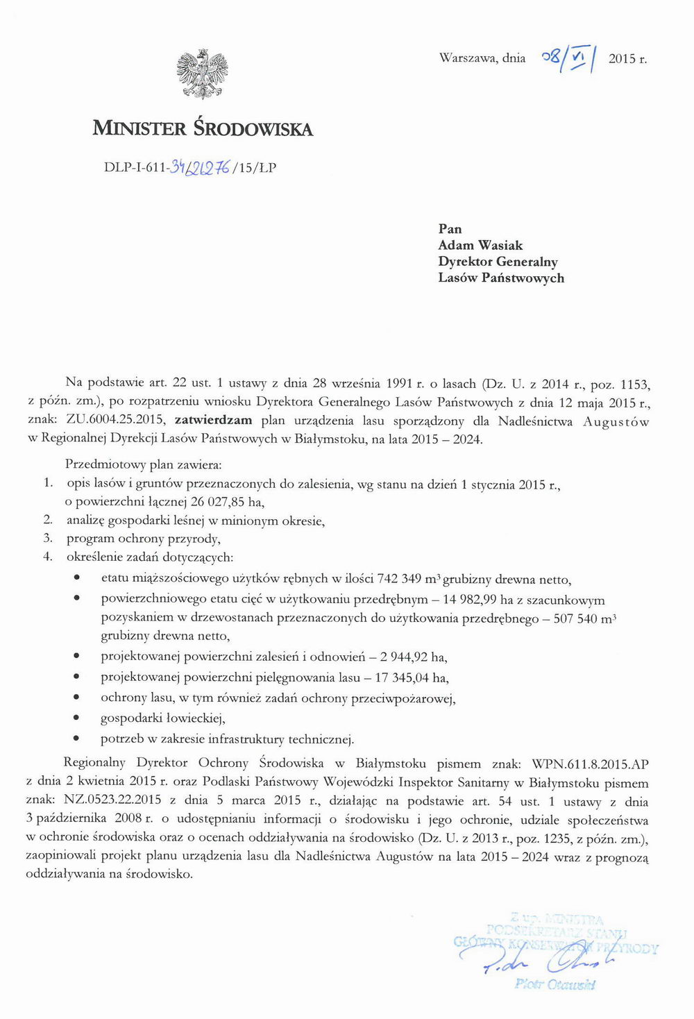 Ilustracja do tematu Decyzja Ministra Środowiska 