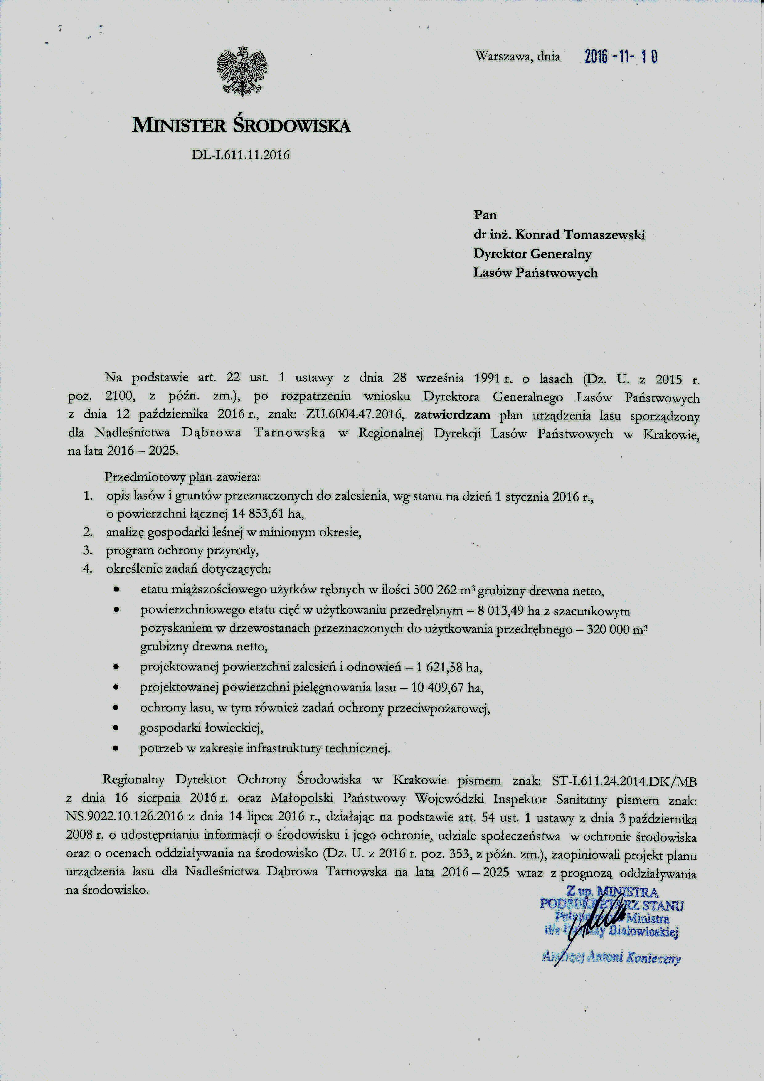 Ilustracja do tematu Decyzja Ministra Środowiska 