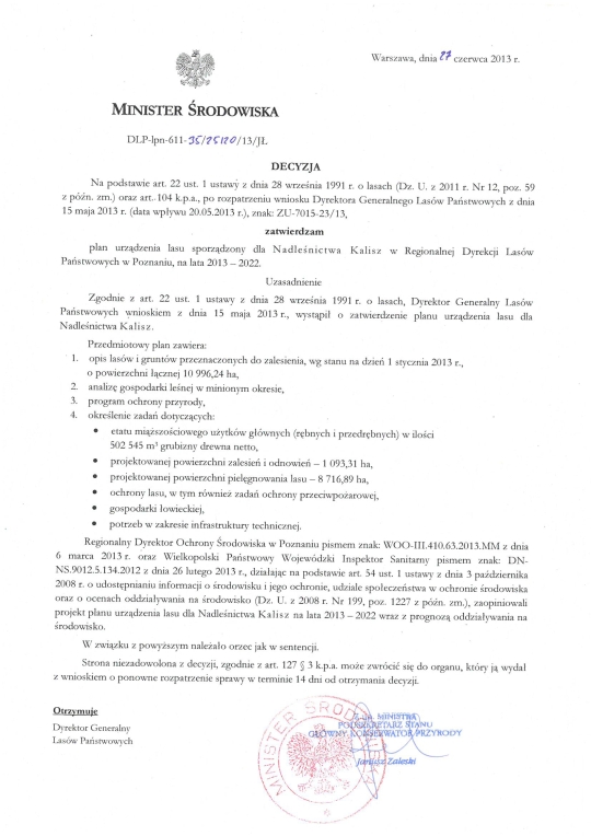 Ilustracja do tematu Decyzja Ministra Środowiska 