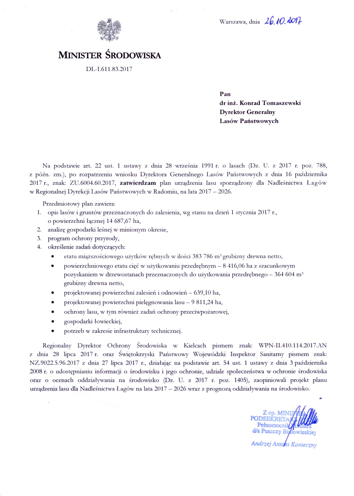 Ilustracja do tematu Decyzja Ministra Środowiska 
