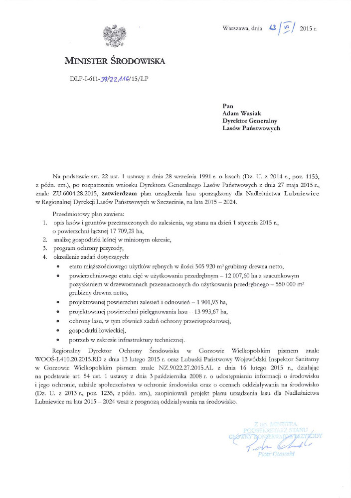 Ilustracja do tematu Decyzja Ministra Środowiska 