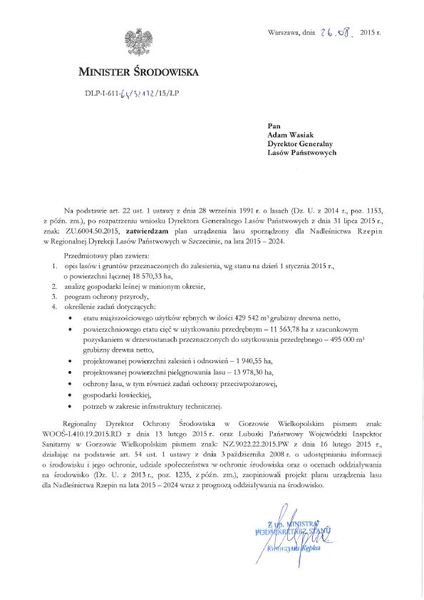 Ilustracja do tematu Decyzja Ministra Środowiska 