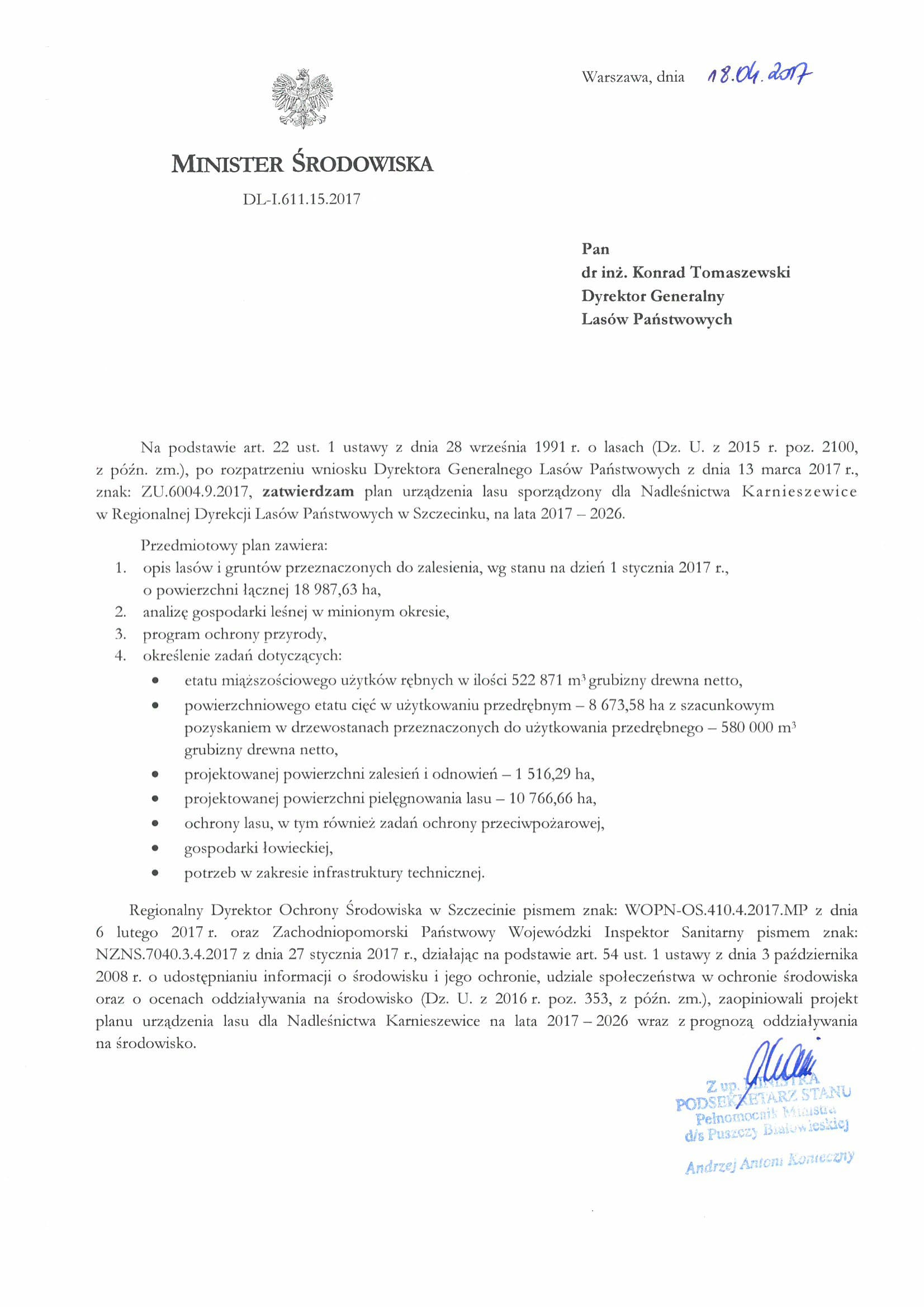 Ilustracja do tematu Decyzja Ministra Środowiska 